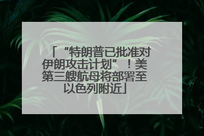 “特朗普已批准对伊朗攻击计划”！美第三艘航母将部署至以色列附近