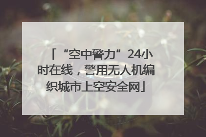 “空中警力”24小时在线，警用无人机编织城市上空安全网