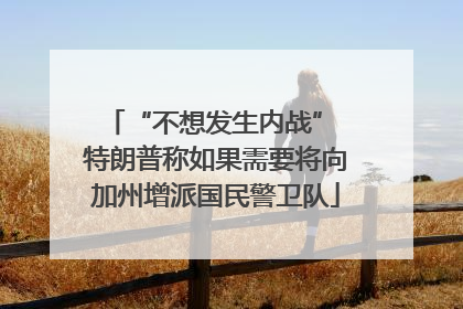 “不想发生内战” 特朗普称如果需要将向加州增派国民警卫队