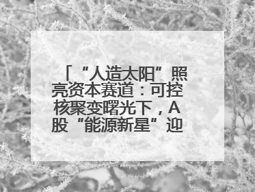 “人造太阳”照亮资本赛道：可控核聚变曙光下，A股“能源新星”迎来成色考验