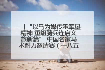 “以马为媒传承军垦精神 重组骑兵连启文旅新篇” 中国名家马术耐力邀请赛（一八五团站）暨重启骑兵连活动正式启动