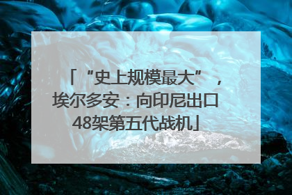 “史上规模最大”，埃尔多安：向印尼出口48架第五代战机