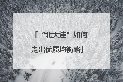 “北大洼”如何走出优质均衡路