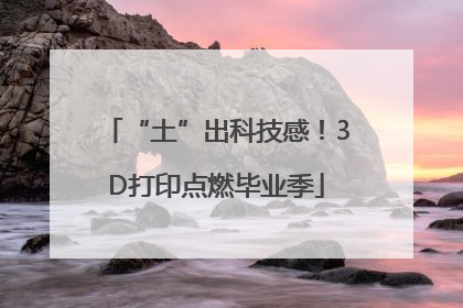 “土”出科技感！3D打印点燃毕业季