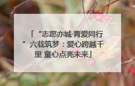 “志愿亦城·青爱同行”六载筑梦：爱心跨越千里 童心点亮未来