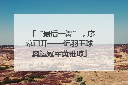 “最后一舞”，序幕已开——记羽毛球奥运冠军黄雅琼