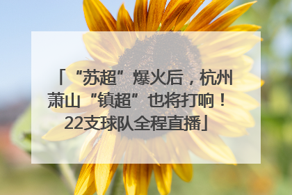 “苏超”爆火后，杭州萧山“镇超”也将打响！22支球队全程直播