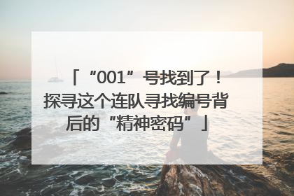“001”号找到了！探寻这个连队寻找编号背后的“精神密码”