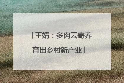 王婧：多肉云寄养 育出乡村新产业