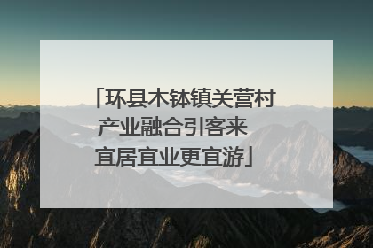 环县木钵镇关营村 产业融合引客来 宜居宜业更宜游
