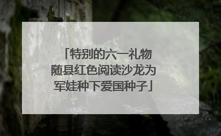 特别的六一礼物 随县红色阅读沙龙为军娃种下爱国种子
