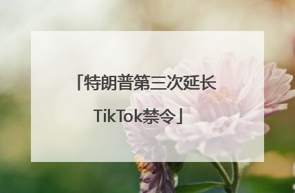 特朗普第三次延长TikTok禁令