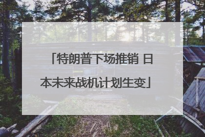 特朗普下场推销 日本未来战机计划生变