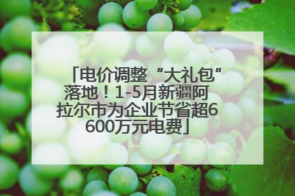 电价调整“大礼包”落地！1-5月新疆阿拉尔市为企业节省超6600万元电费
