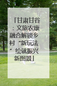 甘肃甘谷：文旅农康融合解锁乡村“新玩法”绘就振兴新图景