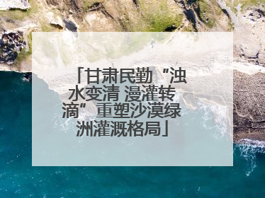 甘肃民勤“浊水变清 漫灌转滴”重塑沙漠绿洲灌溉格局