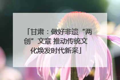 甘肃：做好非遗“两创”文章 推动传统文化焕发时代新采
