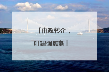 由政转企，叶建强履新