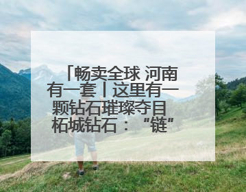 畅卖全球 河南有一套丨这里有一颗钻石璀璨夺目 柘城钻石：“链”就发展新动力