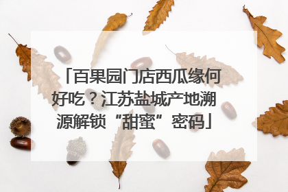 百果园门店西瓜缘何好吃？江苏盐城产地溯源解锁“甜蜜”密码
