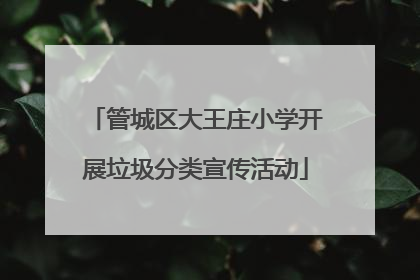 管城区大王庄小学开展垃圾分类宣传活动