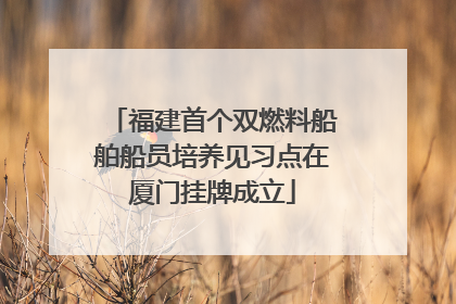 福建首个双燃料船舶船员培养见习点在厦门挂牌成立