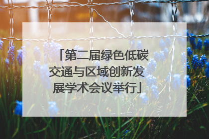 第二届绿色低碳交通与区域创新发展学术会议举行