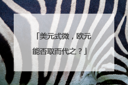 美元式微，欧元能否取而代之？