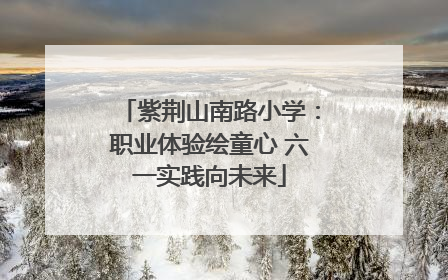 紫荆山南路小学：职业体验绘童心 六一实践向未来