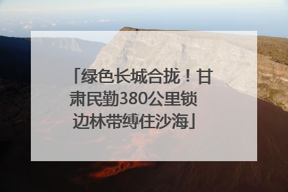 绿色长城合拢！甘肃民勤380公里锁边林带缚住沙海