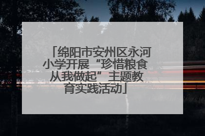绵阳市安州区永河小学开展“珍惜粮食 从我做起”主题教育实践活动