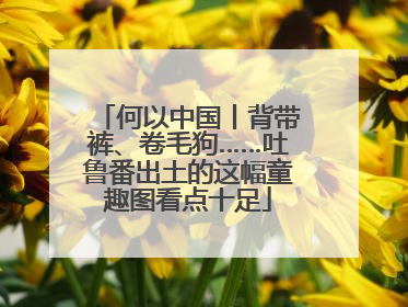 何以中国丨背带裤、卷毛狗……吐鲁番出土的这幅童趣图看点十足
