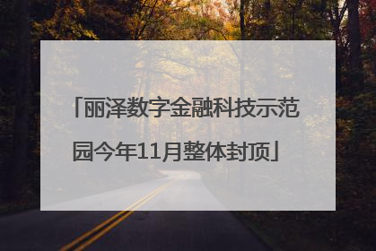 丽泽数字金融科技示范园今年11月整体封顶