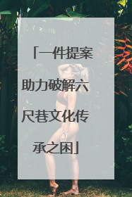 一件提案助力破解六尺巷文化传承之困