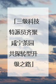 三级科技特派员齐聚咸宁茶园 共探转型升级之路