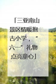 三亚南山景区情暖抱古小学，“六一”礼物点亮童心