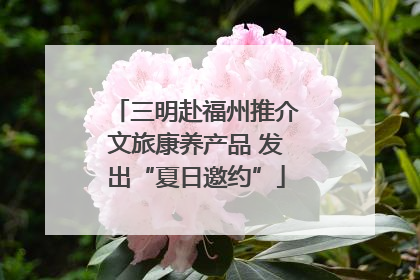 三明赴福州推介文旅康养产品 发出“夏日邀约”