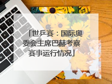 世乒赛：国际奥委会主席巴赫考察赛事运行情况