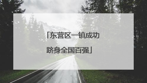 东营区一镇成功跻身全国百强