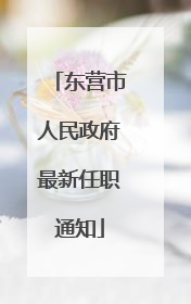 东营市人民政府最新任职通知