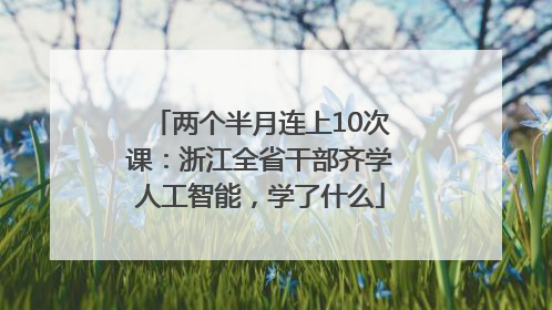 两个半月连上10次课：浙江全省干部齐学人工智能，学了什么