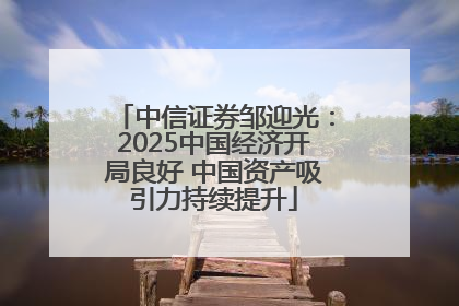 中信证券邹迎光：2025中国经济开局良好 中国资产吸引力持续提升