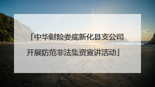 中华财险娄底新化县支公司开展防范非法集资宣讲活动