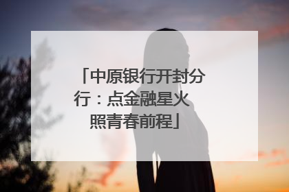 中原银行开封分行：点金融星火 照青春前程