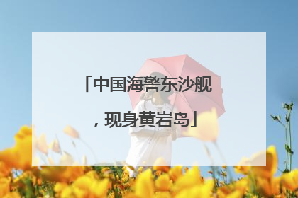中国海警东沙舰，现身黄岩岛
