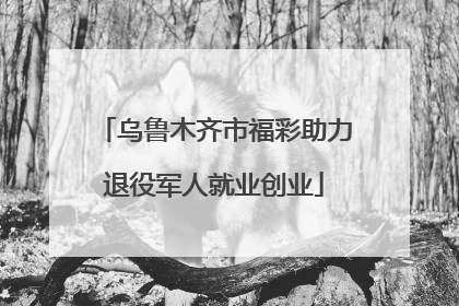 乌鲁木齐市福彩助力退役军人就业创业