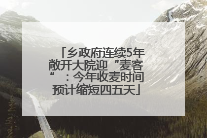 乡政府连续5年敞开大院迎“麦客”：今年收麦时间预计缩短四五天