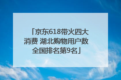 京东618带火四大消费 湖北购物用户数全国排名第9名