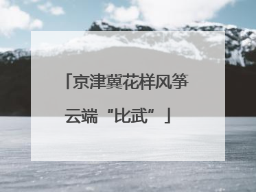 京津冀花样风筝云端“比武”