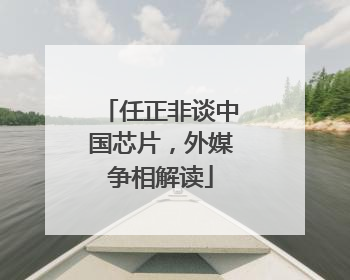 任正非谈中国芯片，外媒争相解读